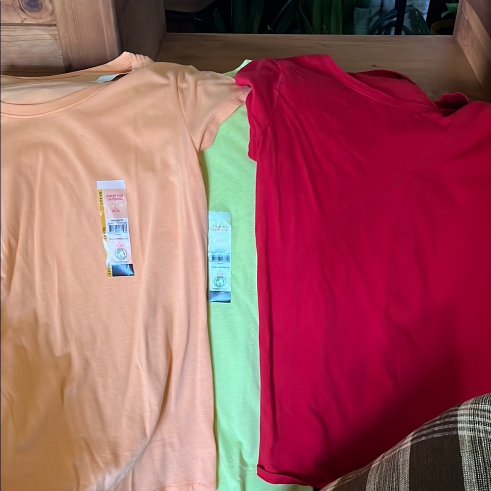 Lot of 3 Girls 11/13 NWT NOBO Vibrant Red, Yellow and Orange Short Sleeve Tees